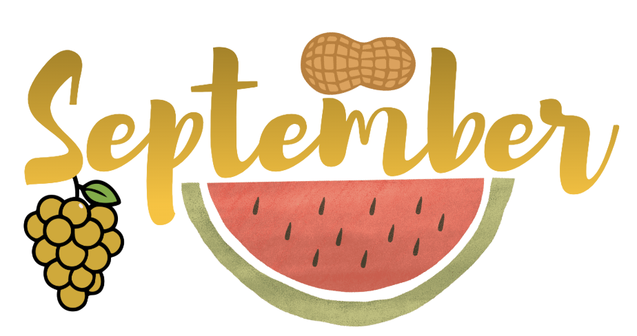 September with a peanut watermelon and grapes